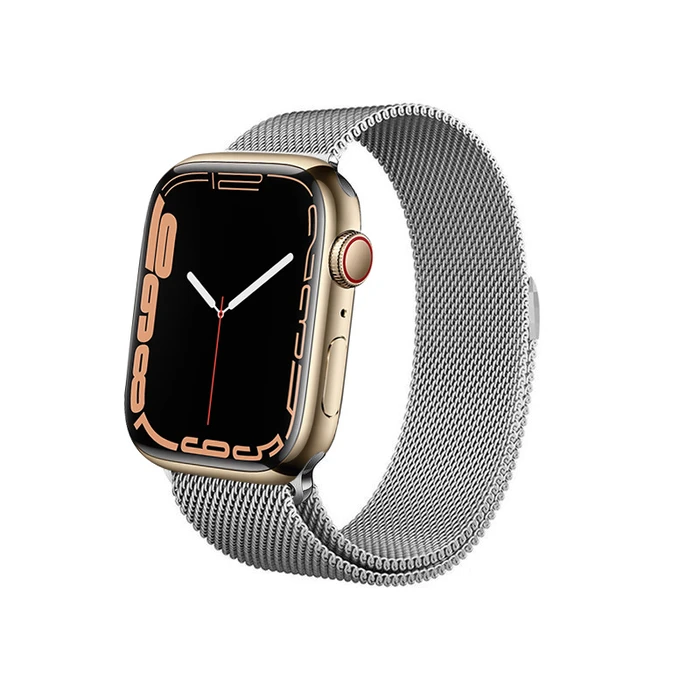 Bracelet Crong Milano Steel Apple Watch 4/5/6/7/SE/8/9/Ultra 44/45/49mm (silver)