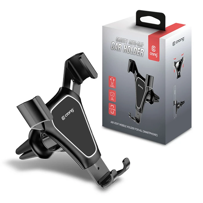Crong Gravity Auto-Clip Car Holder 4,7 - 6,5 inch (black)
