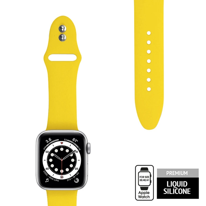 Belt Crong Liquid Apple Watch 4/5/6/7/SE/8/9/10 40/41/42mm (yellow)