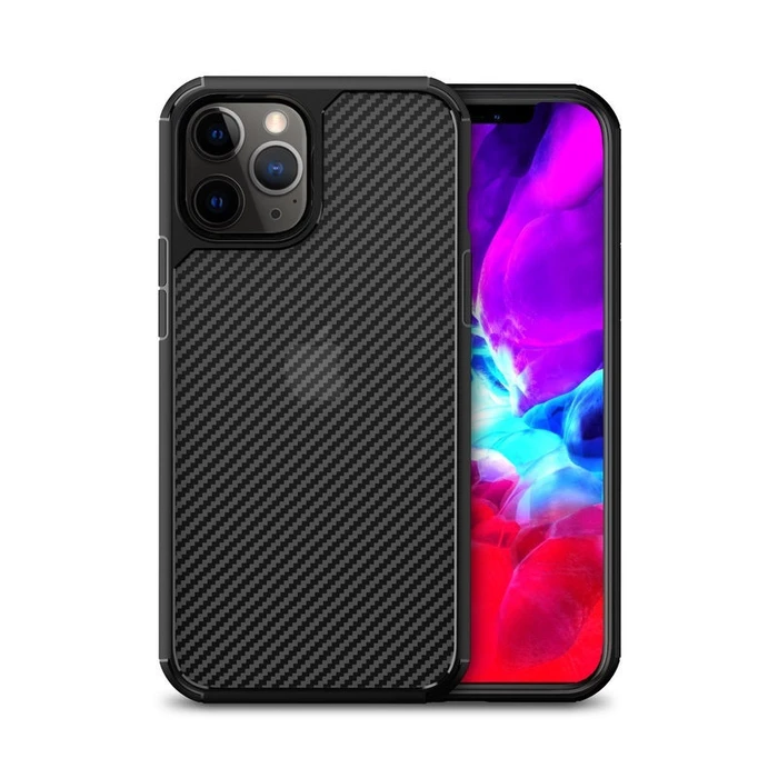 Crong Hybrid Carbon Apple iPhone 12 Pro Max (black)