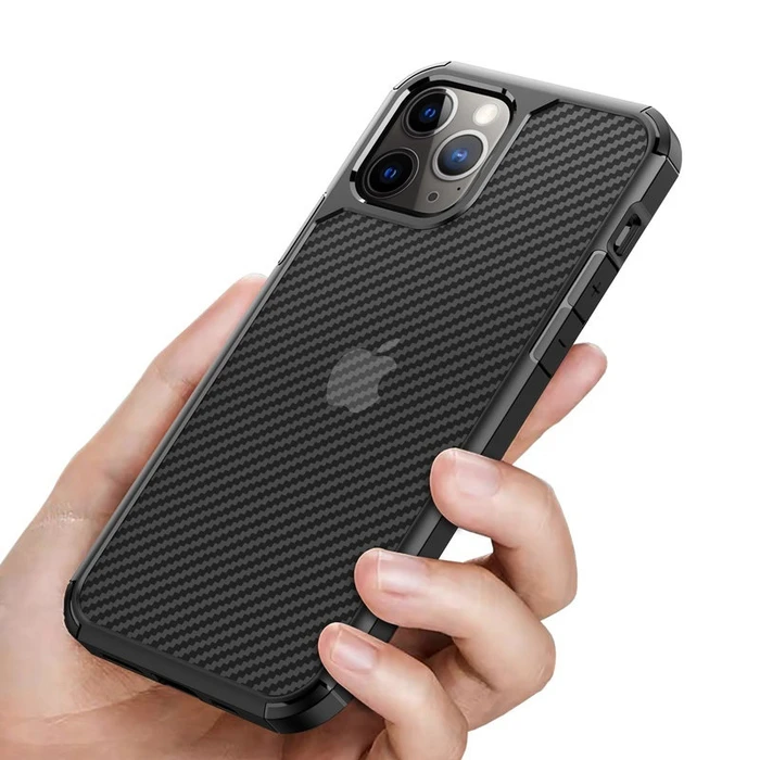 Crong Hybrid Carbon Apple iPhone 12 Pro Max (black)