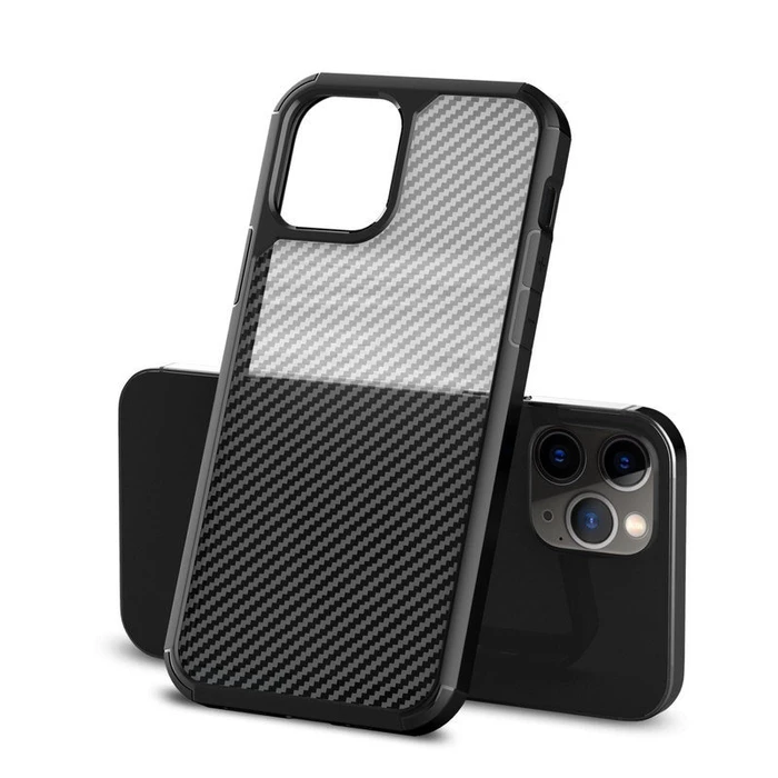 Crong Hybrid Carbon Apple iPhone 12 Pro Max (black)