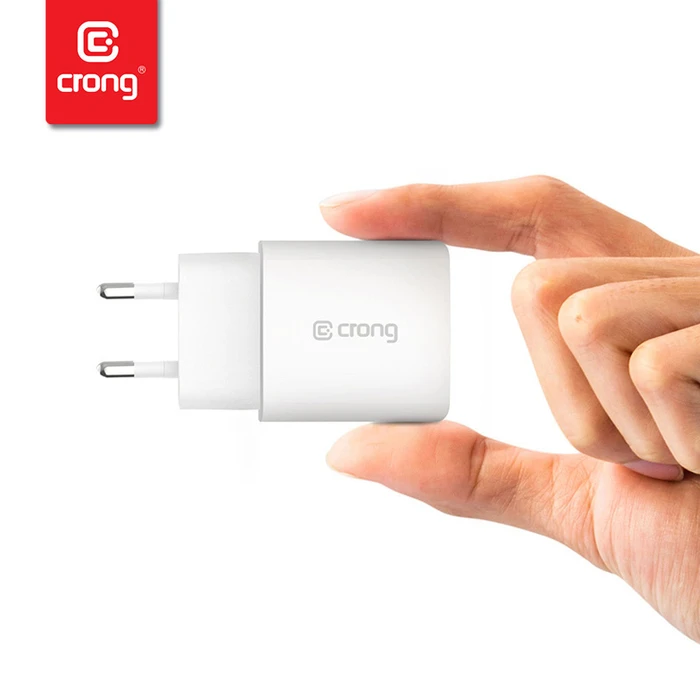 Crong USB-C Travel Charger USB-C Power Delivery 20W (white)