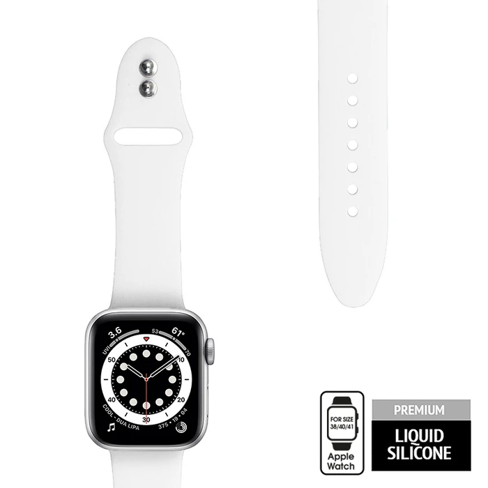Belt Crong Liquid Apple Watch 4/5/6/7/SE/8/9/10 40/41/42mm (white)