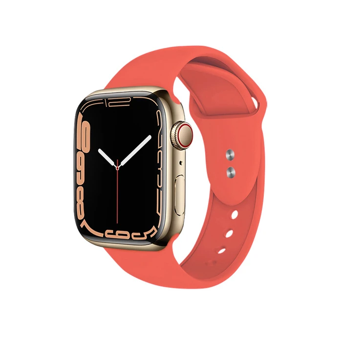 Belt Crong Liquid Apple Watch 4/5/6/7/SE/8/9/10 40/41/42mm (coral)
