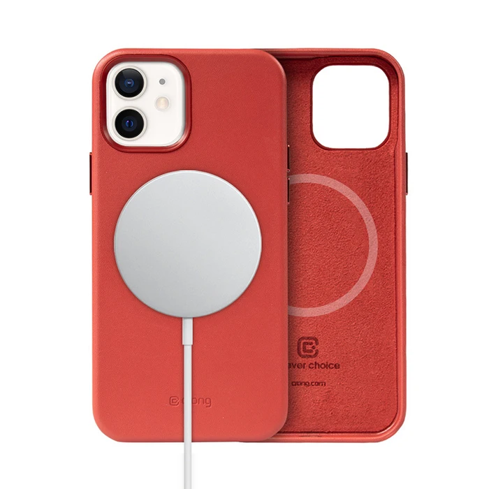 Crong Essential Cover Magnetic MagSafe Apple iPhone 12/12 Pro (red)
