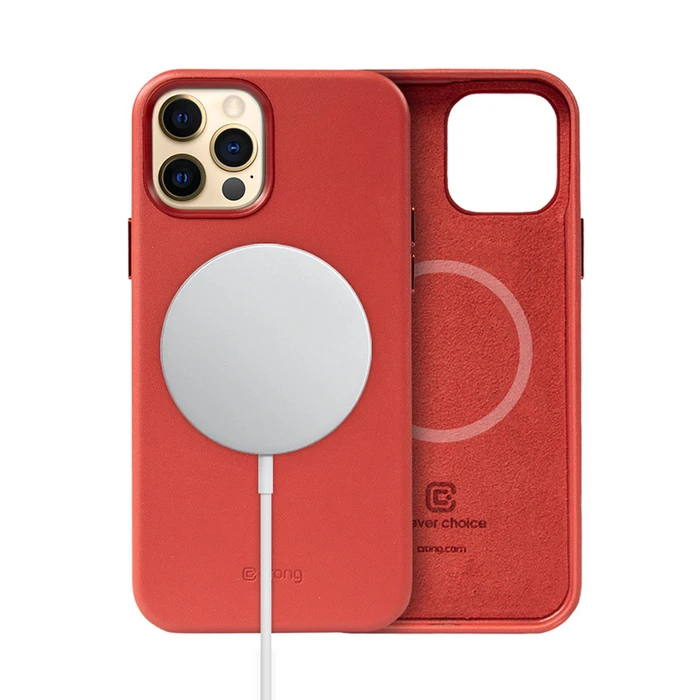 Crong Essential Cover Magnetic MagSafe Apple iPhone 12 Pro Max (red)