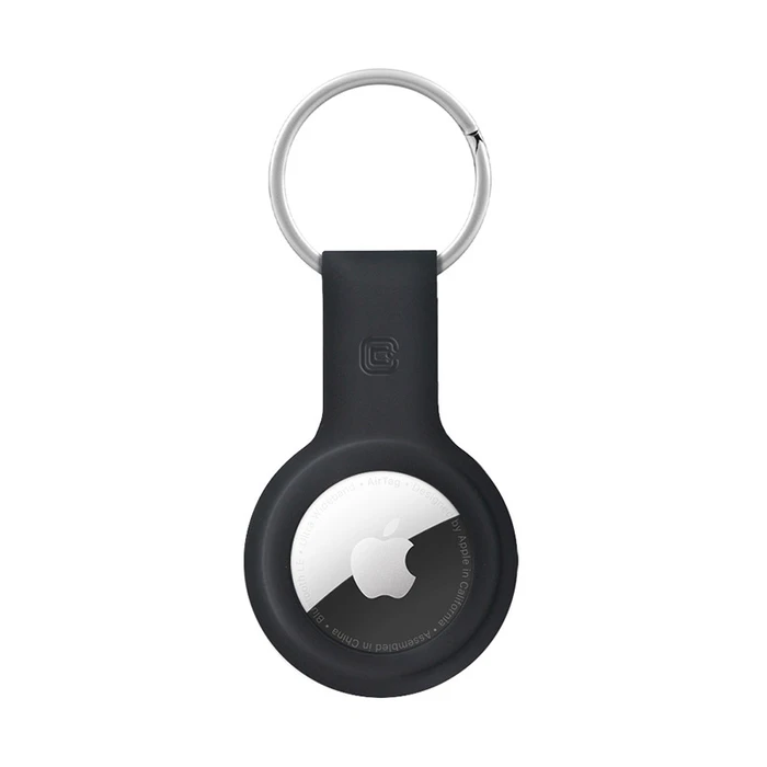 Crong Silicone Case with Key Ring Apple AirTag (black)