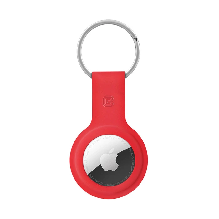 Crong Silicone Case with Key Ring Apple AirTag (red)