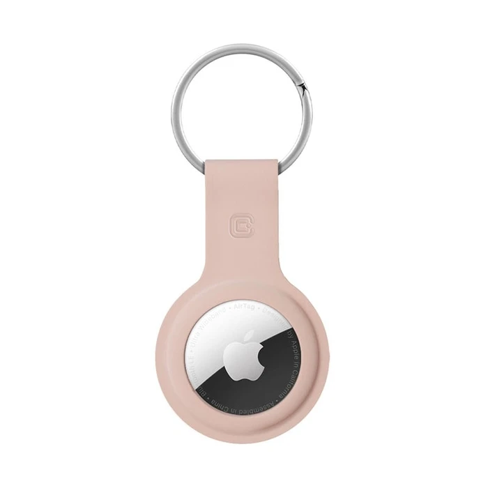 Crong Silicone Case with Key Ring Apple AirTag (pink sand)
