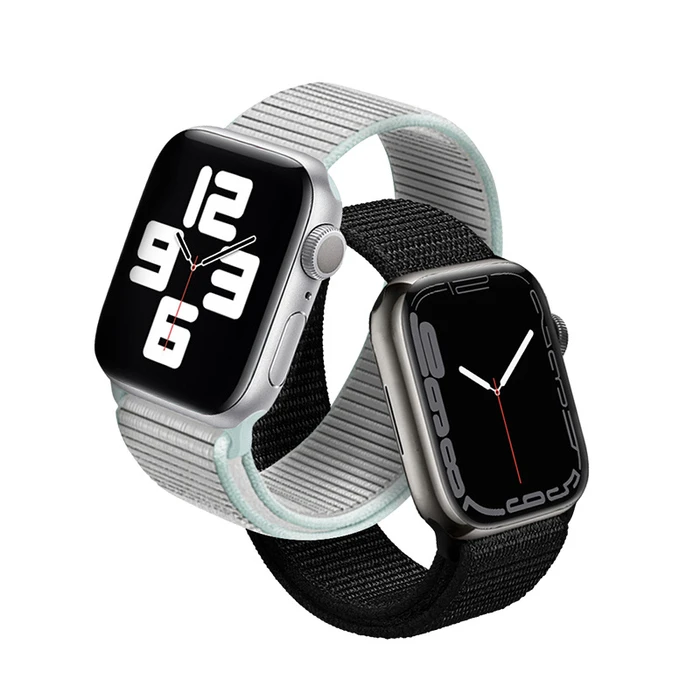 Belt Crong Nylon Apple Watch 4/5/6/7/SE/8/9/10 40/41/42mm (Pastel Grey)