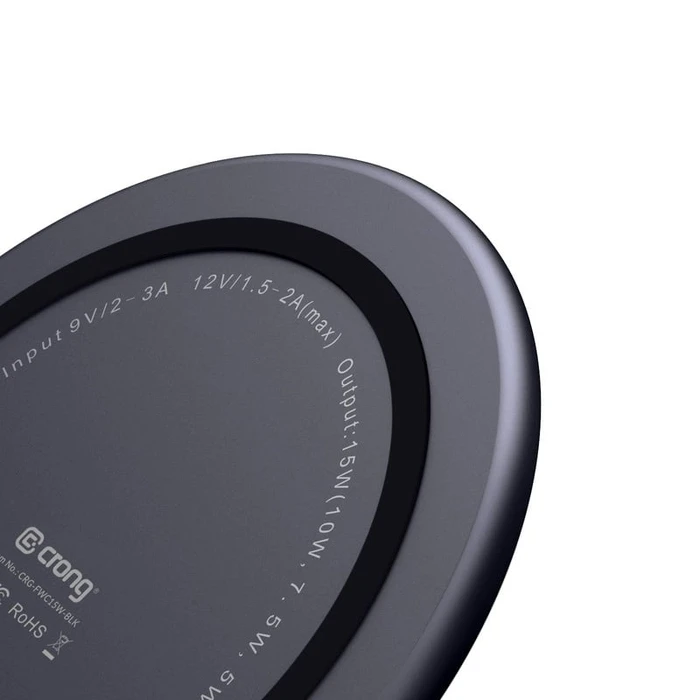 Crong PowerSpot Fast Wireless Charger Qi 15W USB-C (Shadow Black)