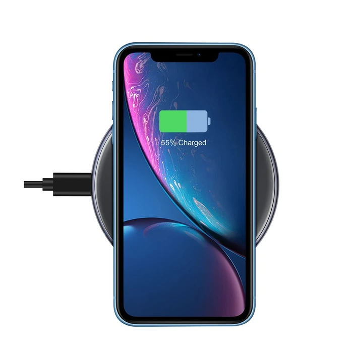 Crong PowerSpot Fast Wireless Charger Qi 15W USB-C (Shadow Black)