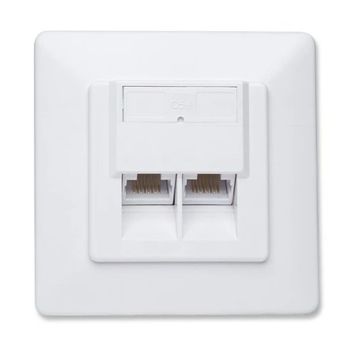 Πρίζα Δικτύου Manhattan Χωνευτή, 2 θυρών για UTP Cat5e