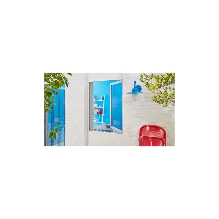 tesa Insect Stop Comfort σίτα παραθύρου με Klettband (αυτοκόλλητο hook-and-loop), 1,3×1,3 m, λευκή