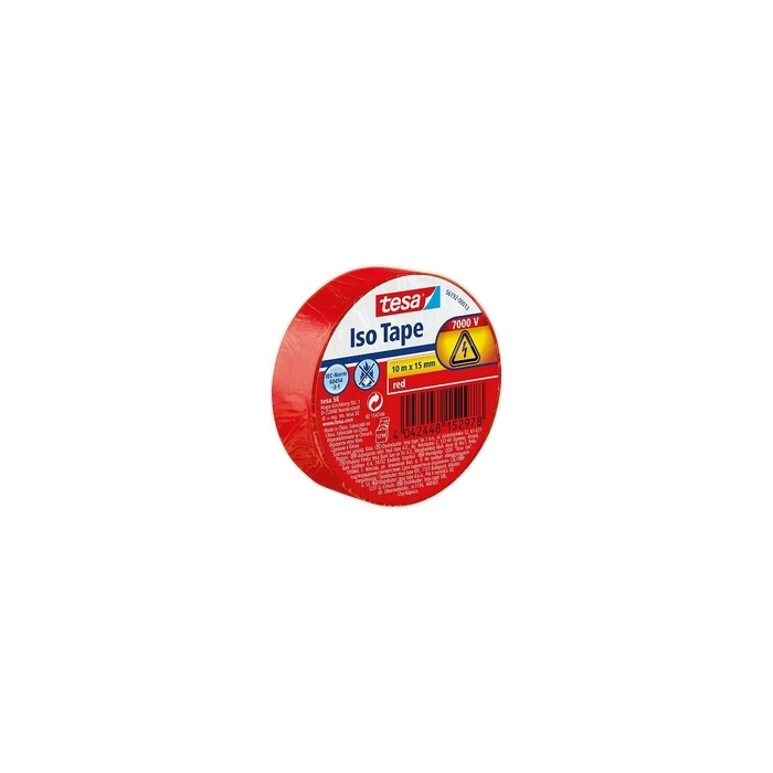 tesa Insulating Tape 10 m x 15 mm, Red