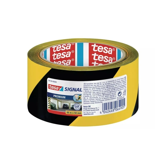 Tesa Signal Premium Yellow/Black Plastic Marking Tape 58130-00000-00