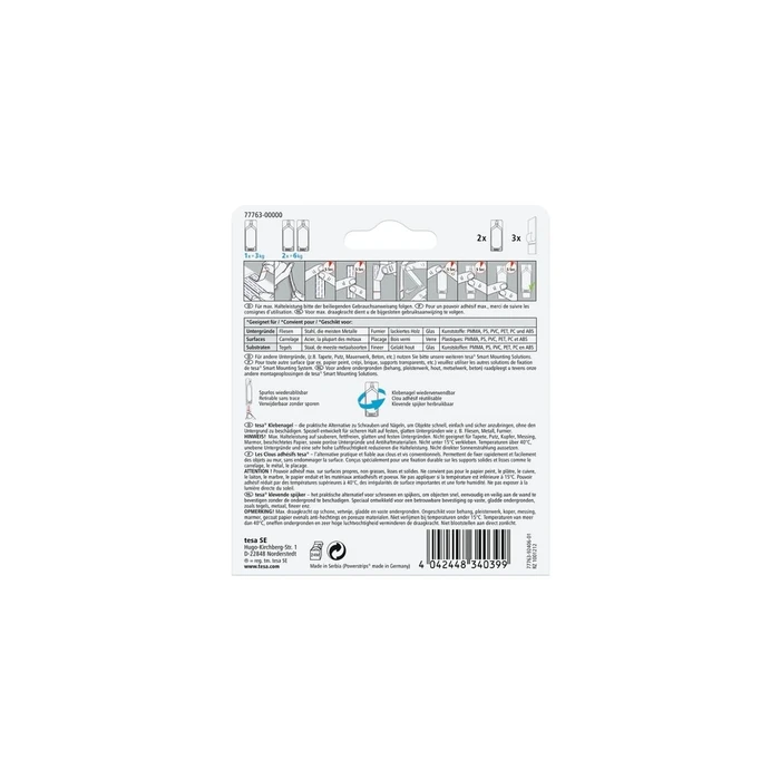 tesa Klebenagel (adhesive nail) for tiles & metal up to 3 kg - 2 pcs