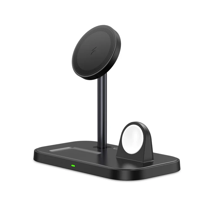 Tech-Protect Qi15W A22 3in1 Magnetic MagSafe Wireless Charger Black