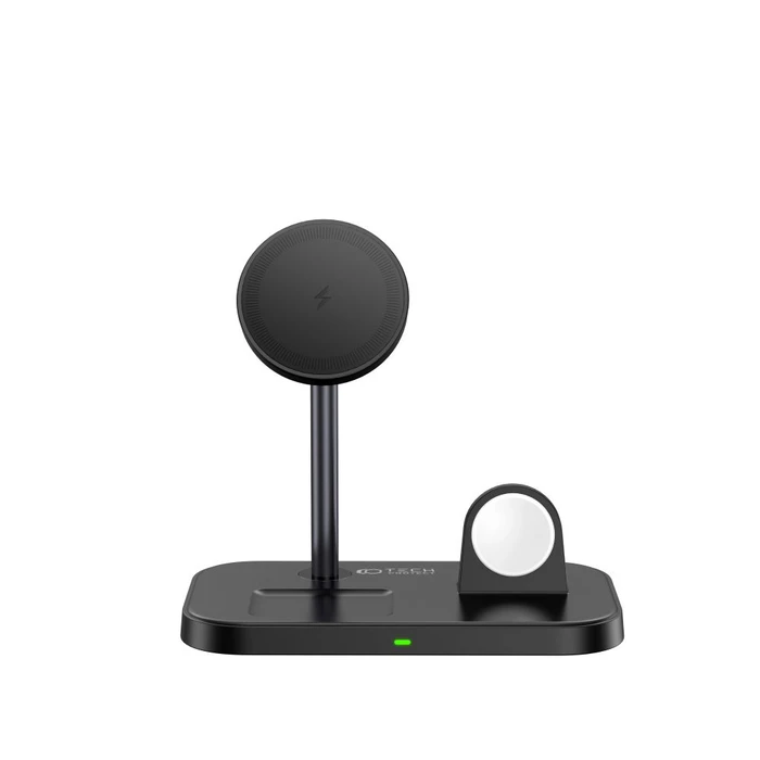 Tech-Protect Qi15W A22 3in1 Magnetic MagSafe Wireless Charger Black