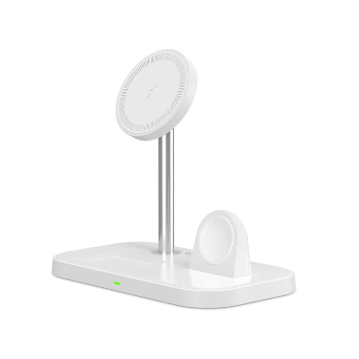 Tech-Protect Qi15W A22 3in1 Magnetic MagSafe Wireless Charger White