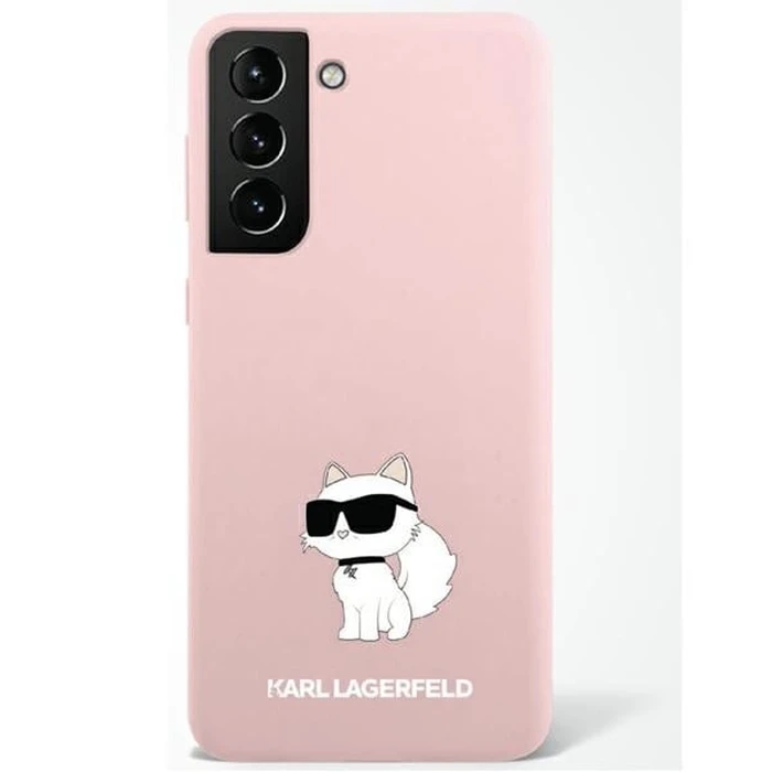 Karl Lagerfeld KLHCS23SSNCHBCP Samsung Galaxy S23 hardcase pink Silicone Choupette