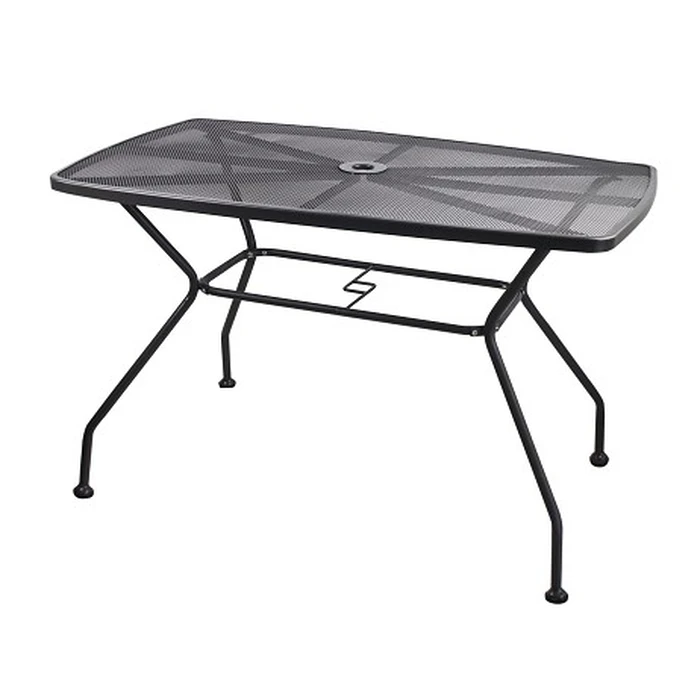Metal Perforated Rectangular Garden Table Anthracite L115 x W70 x H73 cm (SKU: 189-1657)