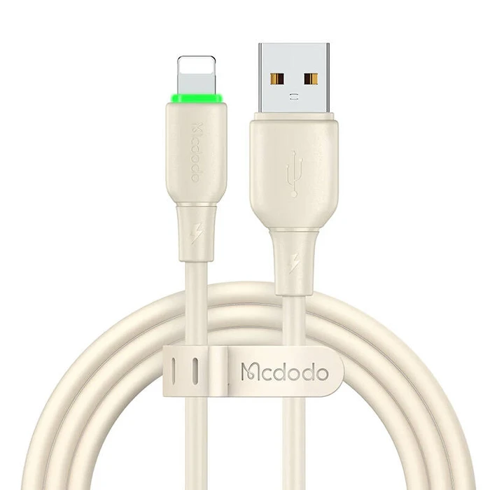 Καλώδιο USB to Lightning Mcdodo CA-4740 with LED light 1.2m (beige)