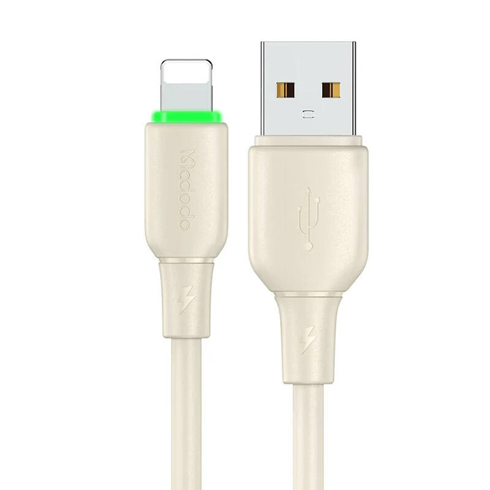 Καλώδιο USB to Lightning Mcdodo CA-4740 with LED light 1.2m (beige)