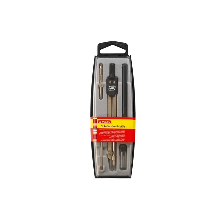 Herlitz Metal Compass with Needle in Case, Black - 8710303