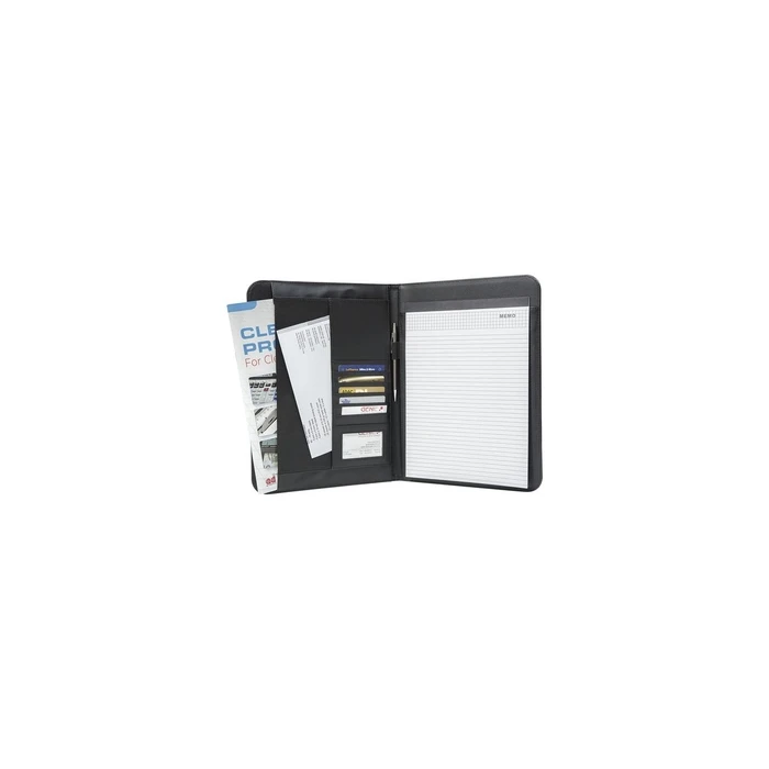 GENIE Schreibmappe Wiesbaden A4 Black (Extra Thin Document Folder)