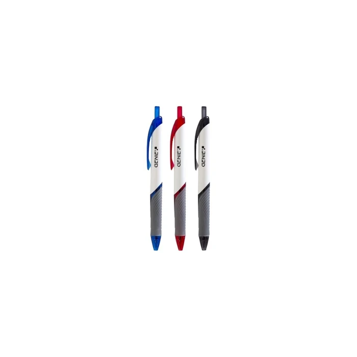 GENIE Druckkugelschreiber 3-Color Retractable Ballpoint Pens, 12 pcs Box