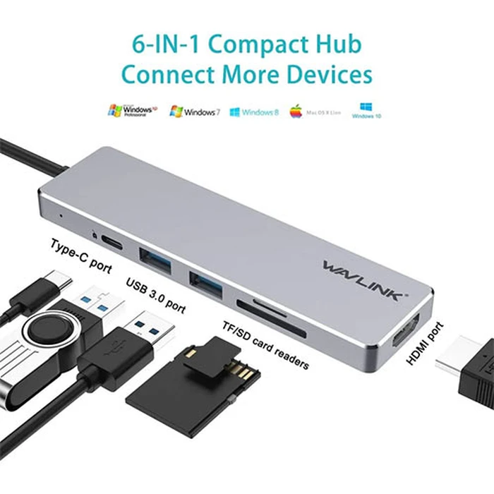 Docking Station Wavlink USB3.1 Type-C Travel MINI