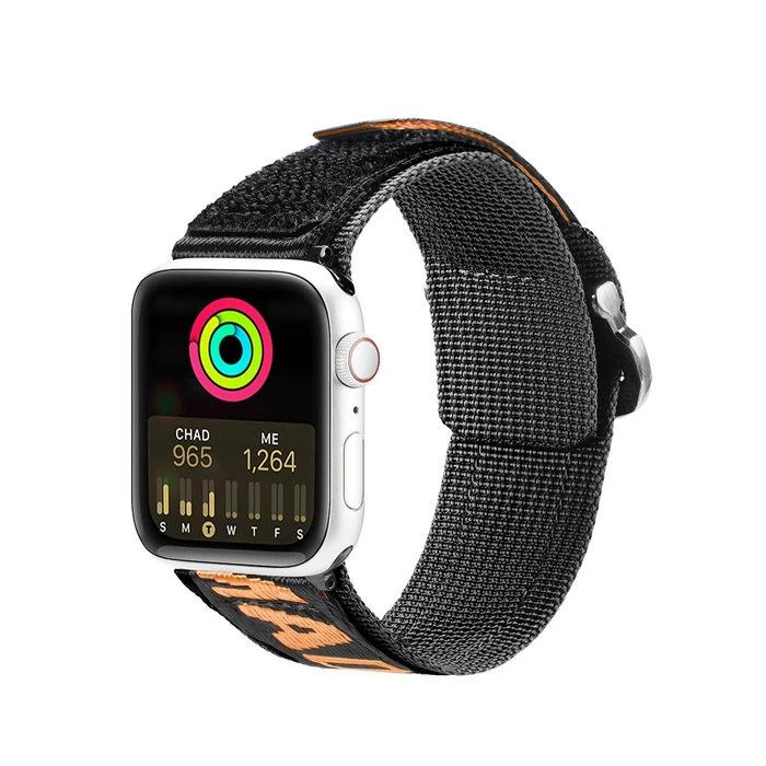 Dux Ducis Strap Outdoor Apple Watch 4/5/6/7/SE/8/9/Ultra 44/45/49mm black-orange