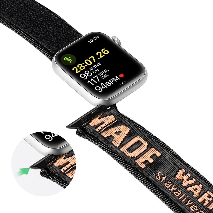Dux Ducis Strap Outdoor Apple Watch 4/5/6/7/SE/8/9/Ultra 44/45/49mm black-orange
