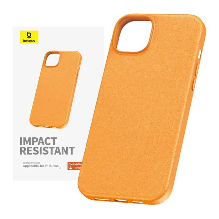 Θήκη για iPhone 15 Plus Baseus Fauxther Series (Orange)