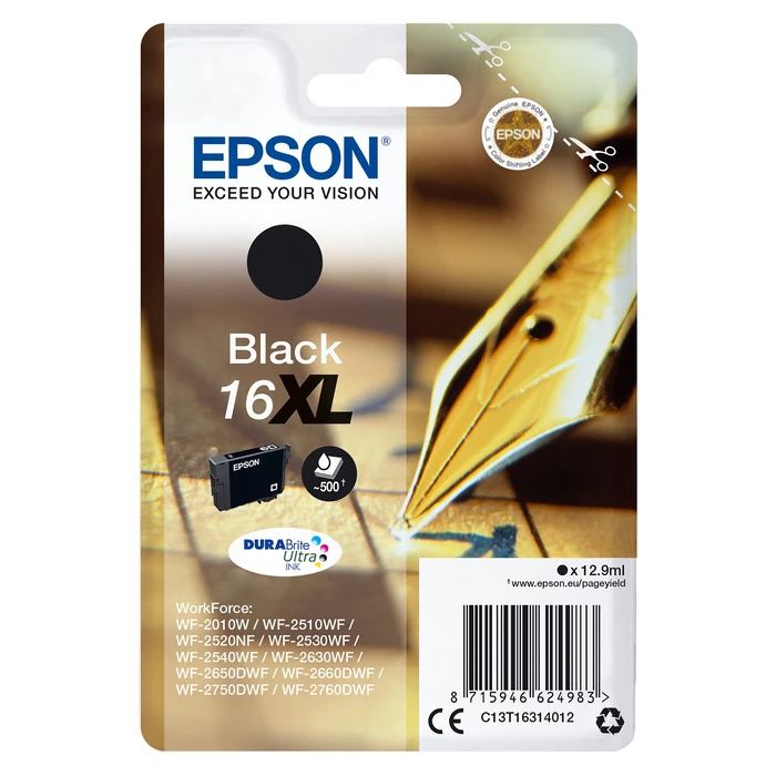 Γνήσιο Μελάνι Epson 16XL C13T16314012 Black up to 500 pages