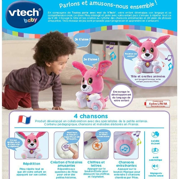 Αρκουδάκι με Ήχο Vtech Baby Doggie Talk to me (FR) Σκύλος