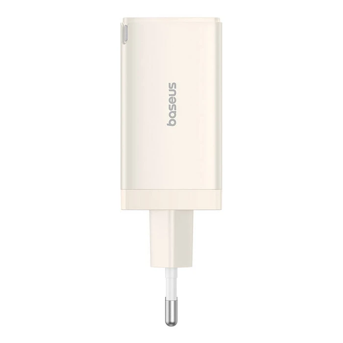 Φορτιστής Πρίζας Baseus GaN5 2x USB-C + USB, 65W + cable 1m (white)