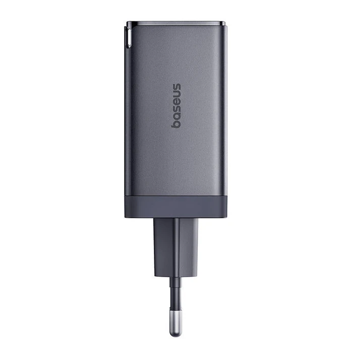 Φορτιστής Πρίζας Baseus GaN5 2x USB-C + USB, 65W + cable 1m (grey)