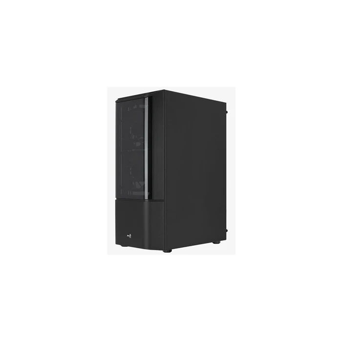 Aerocool Quantum v3 Gaming Midi Tower Κουτί Υπολογιστή με Πλαϊνό Παράθυρο και RGB Φωτισμό - Μαύρο
