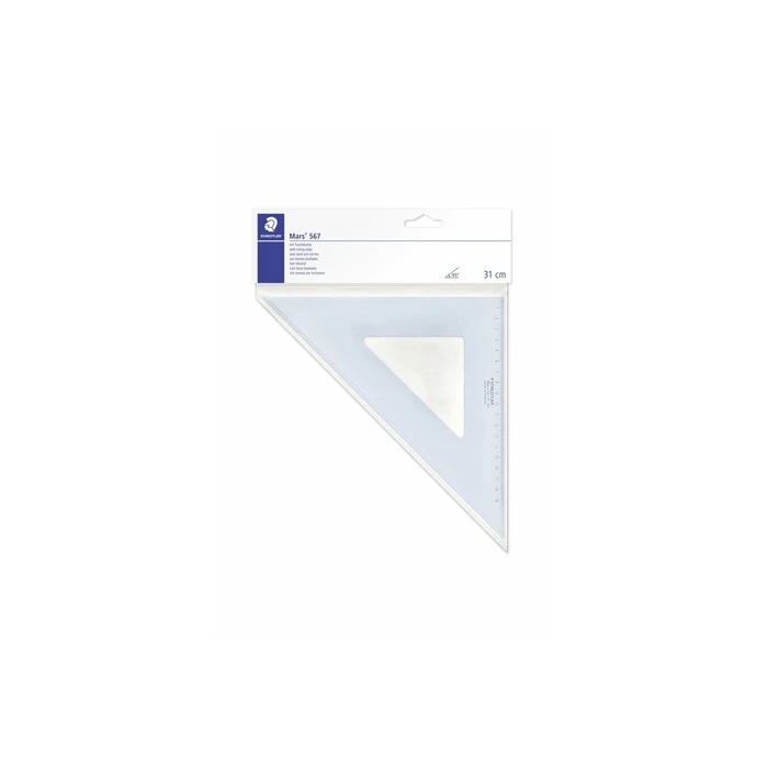 STAEDTLER Mars® 567 Γεωμετρικό τρίγωνο 31 cm 45°/45° Διάφανο Μπλε