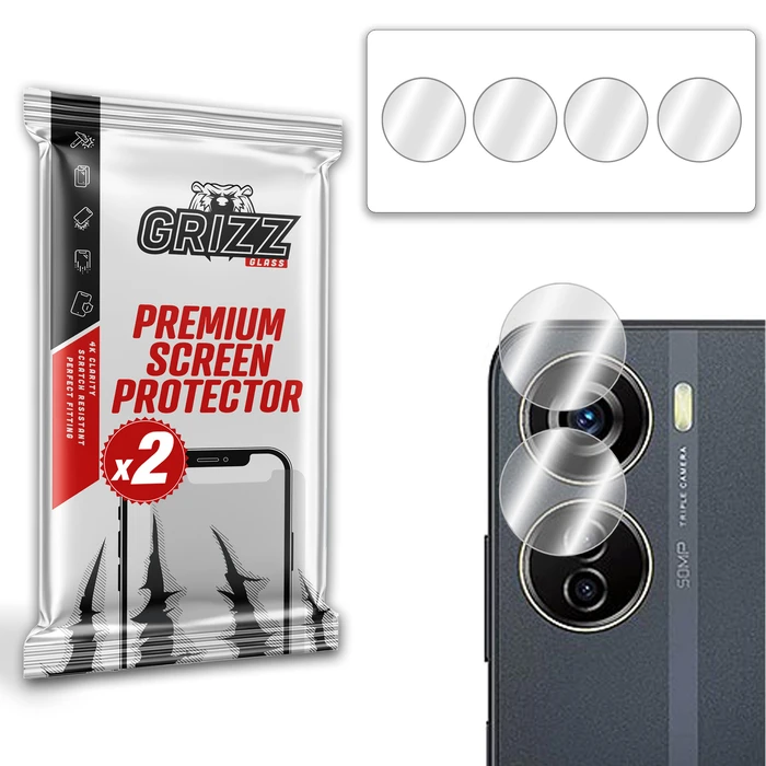 GrizzGlass HybridGlass Camera ZTE Blade V40 Design