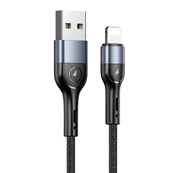 USAMS U55 USB-A/Lightning Cable black 2A 1m (US-SJ448)