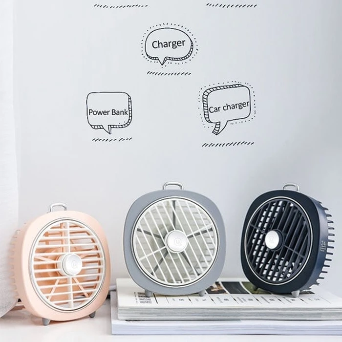 USAMS Desk Fan LED Light grey (US-ZB065)
