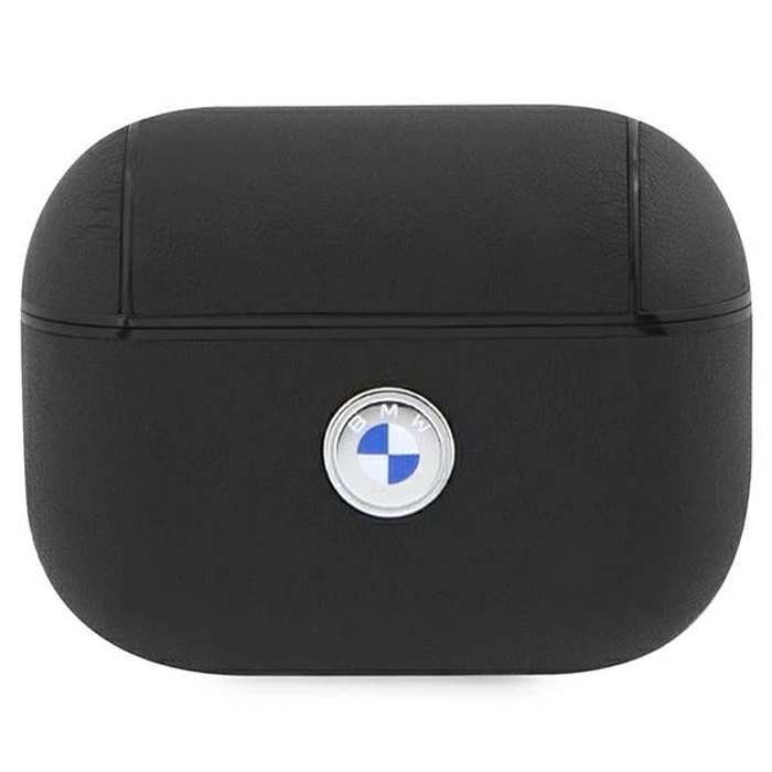 BMW BMAP2SSLBK Apple AirPods Pro 2 black Geniune Leather Silver Logo