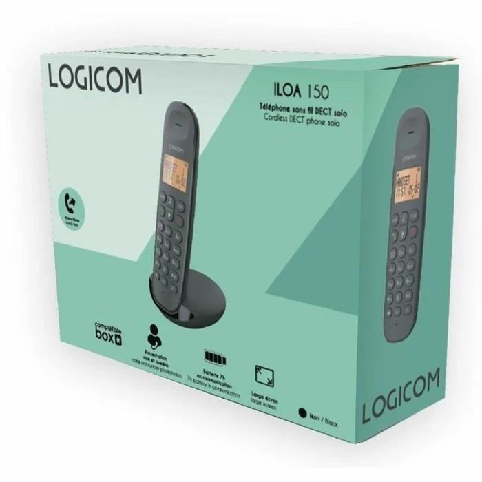Τηλέφωνο IP Logicom DECT ILOA 150 SOLO Μαύρο