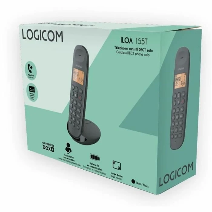Σταθερό Τηλέφωνο IP Logicom DECT ILOA 155T SOLO Μαύρο