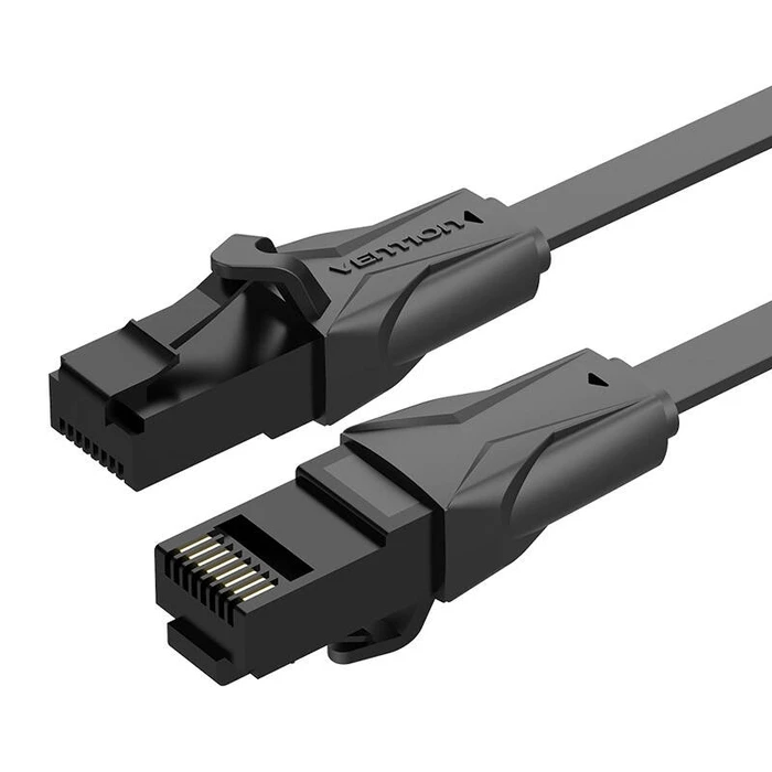 Καλώδιο Δικτύου Vention Flat UTP Cat. 6 IBABE RJ45 1000Mbps 0,75m, Black