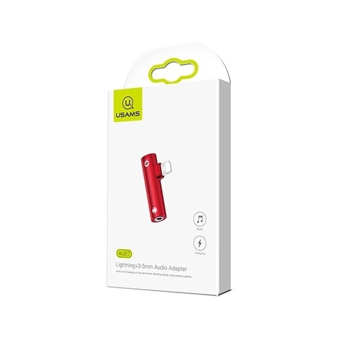 USAMS Adapter Lightning - Lightning + Jack 3,5mm AU07 2in1 SJ276LN03 (US-SJ276)